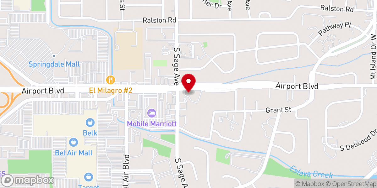 Map showing location of Westminster Presbyterian Church