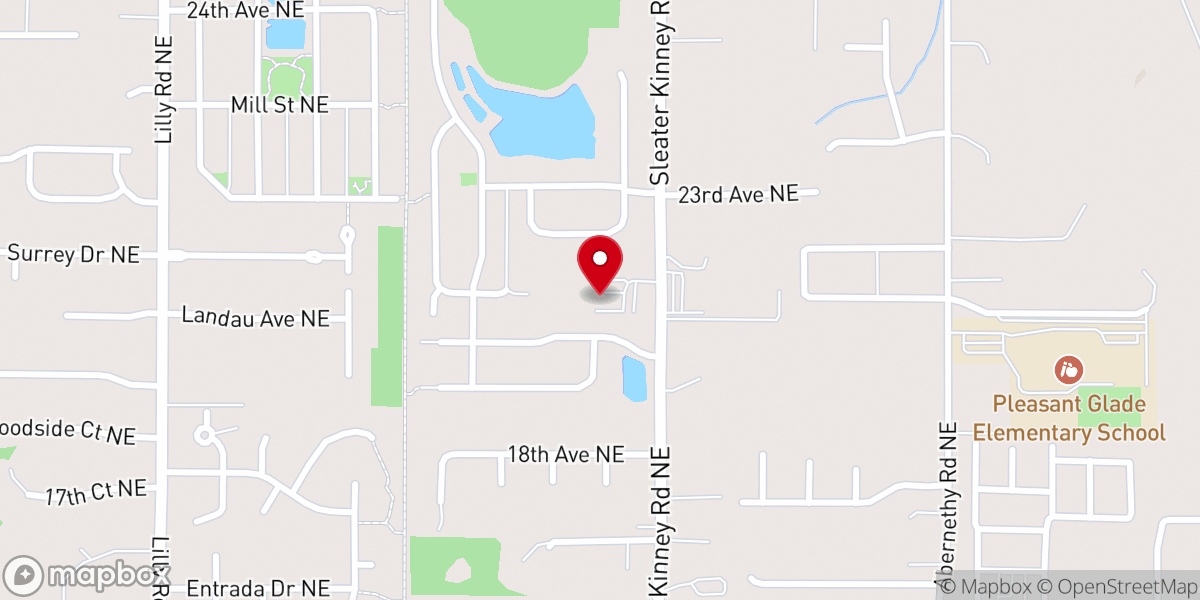 Map showing location of Olympia Bible Presbyterian Church