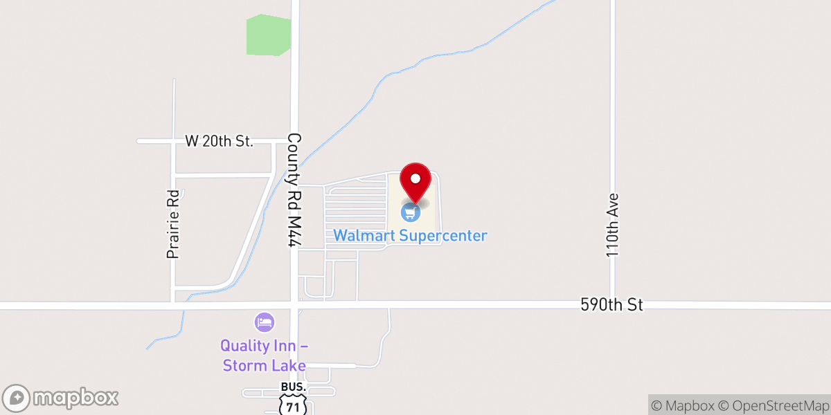 Map showing location of Walmart Supercenter