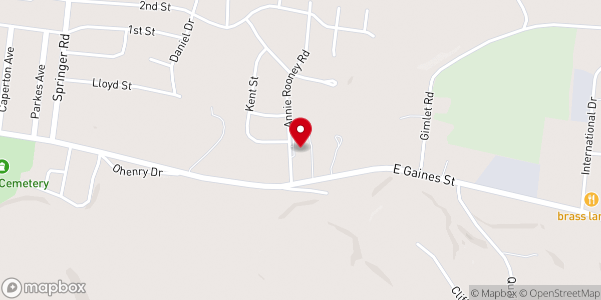 Map showing location of Calvary Hill Church of God