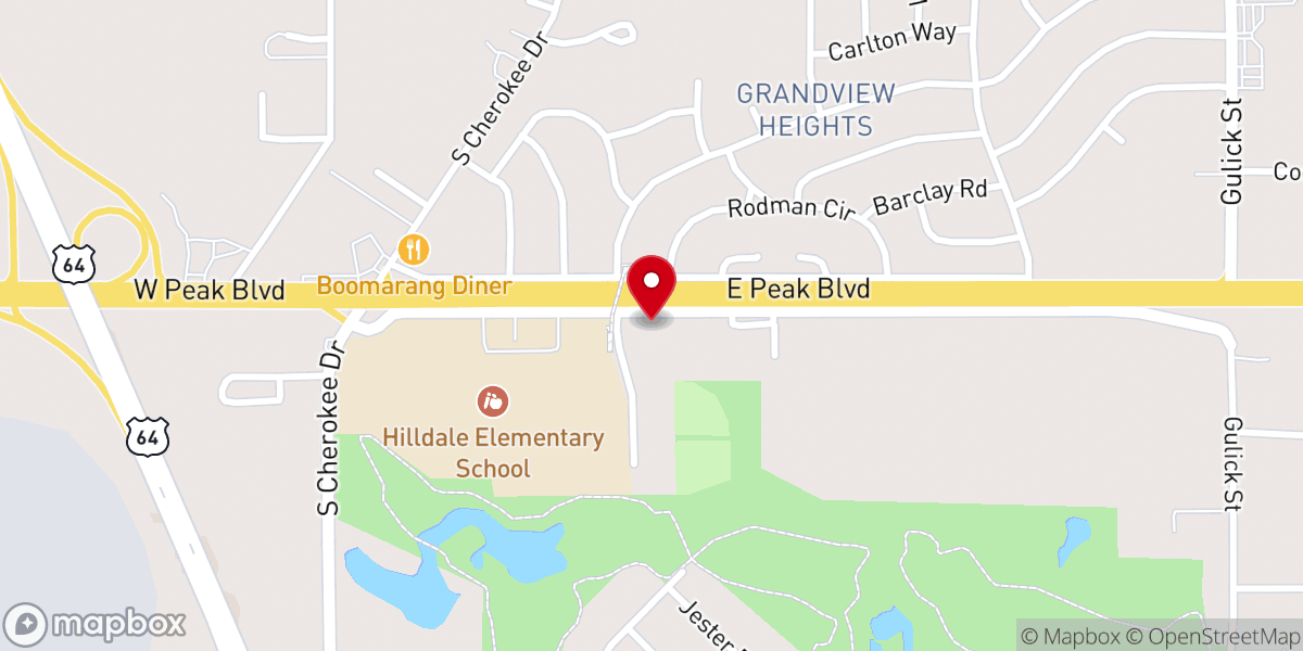 Map showing location of Grandview Tabernacle