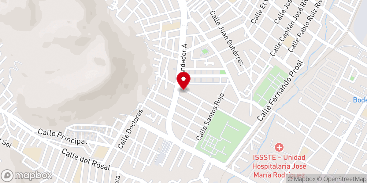 Map showing location of Iglesia Bautista Betania