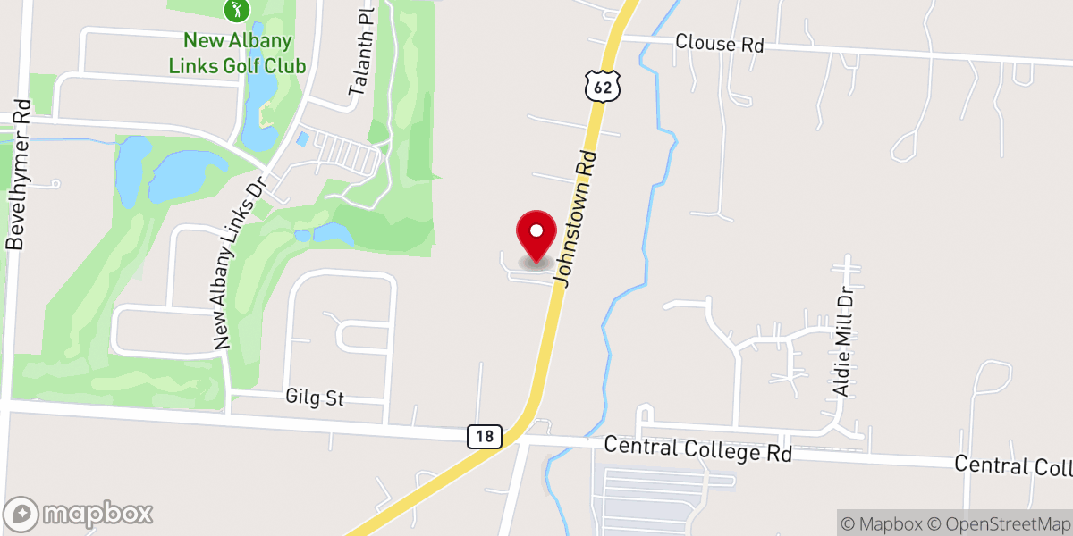 Map showing location of Cross Point Christian Church