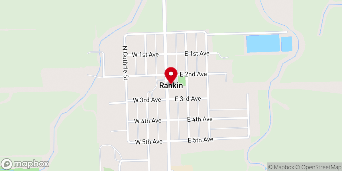 Map showing location of Rankin