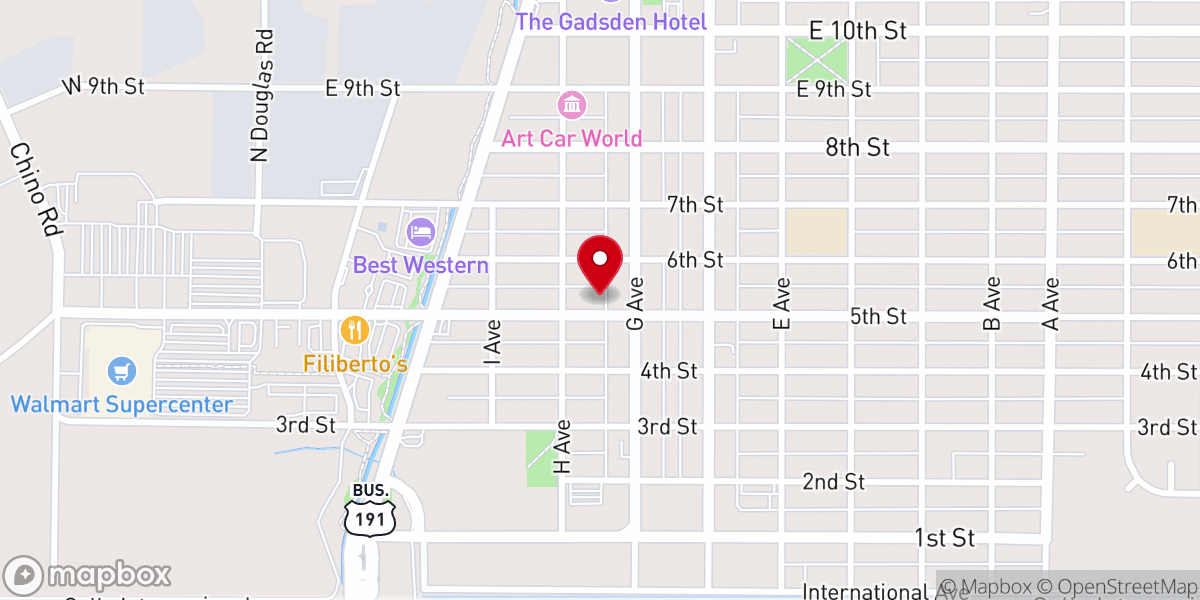 Map showing location of Church of God in Douglas