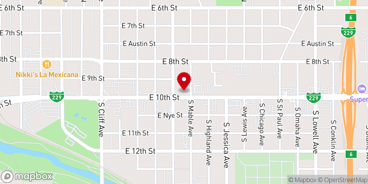 Map showing location of Falls International Baptist Church