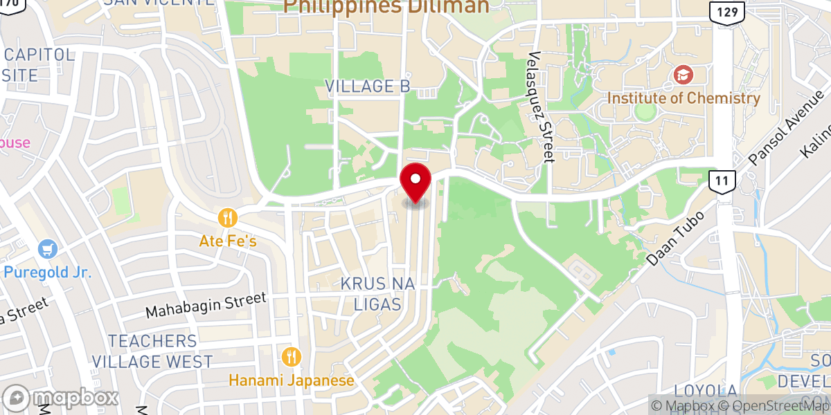 Map showing location of United Pentecostal Church - UP Diliman, Quezon City