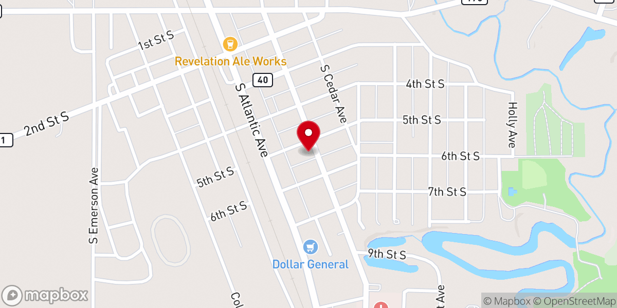 Map showing location of St Patrick's Catholic Church