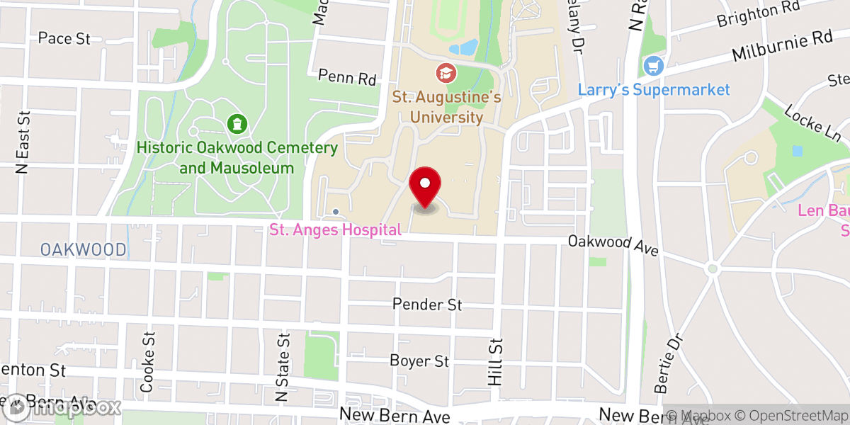 Map showing location of Saint Augustine's Chapel