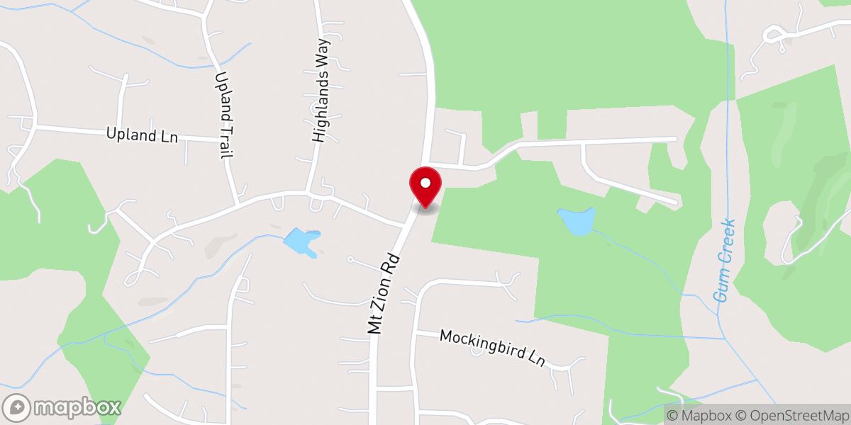 Map showing location of The Church at Haynes Creek
