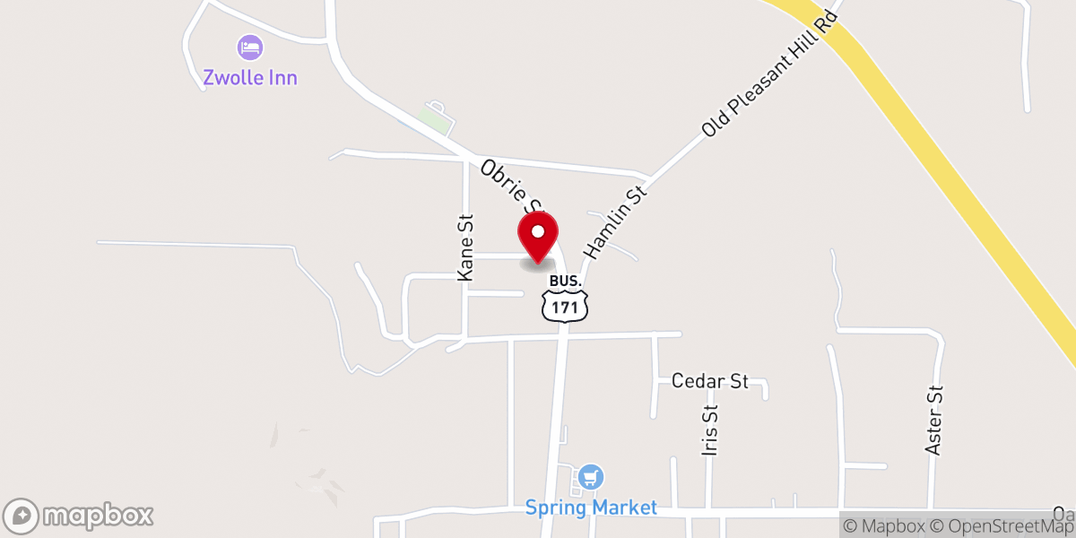 Map showing location of Memorial Baptist Church