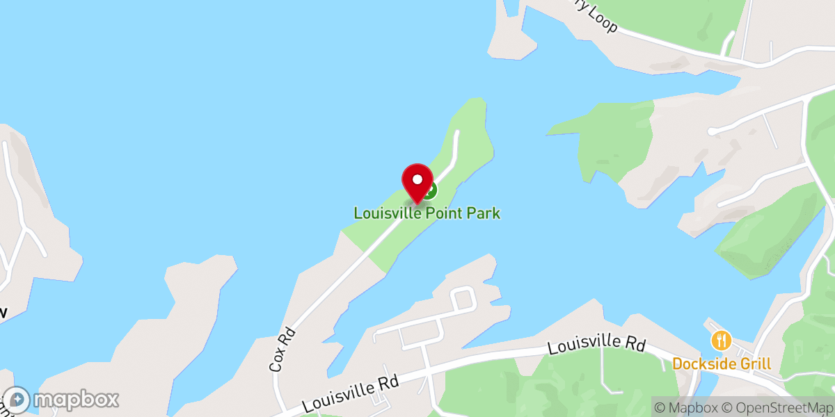 Map showing location of Louisville Point Park