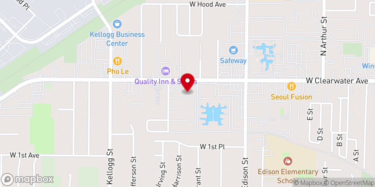 Map showing location of Grace Generation Church Kennewick-WA