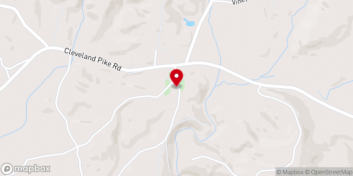 Map showing location of Old Liberty Baptist Church