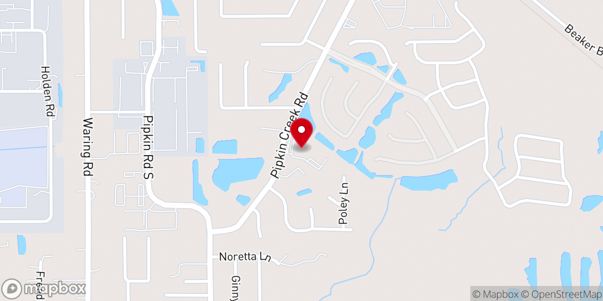 Map showing location of Heritage Baptist Church