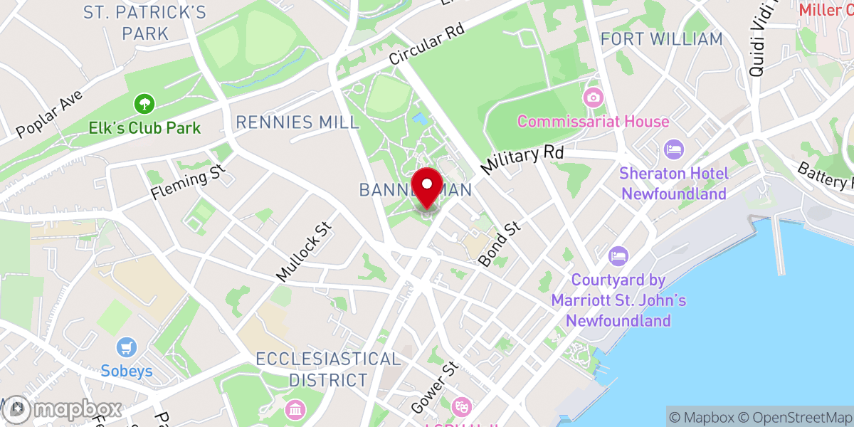 Map showing location of The Homecoming Statue