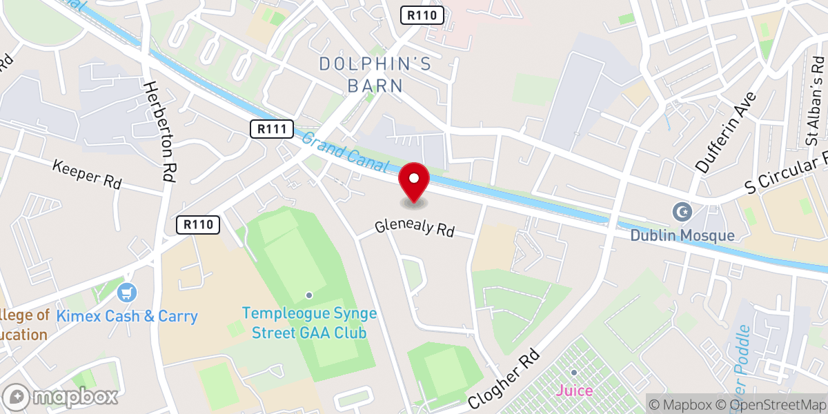 Map showing location of Our Lady of Dolours Church
