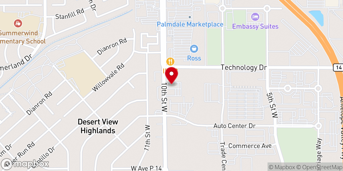 Map showing location of Faith Community Church