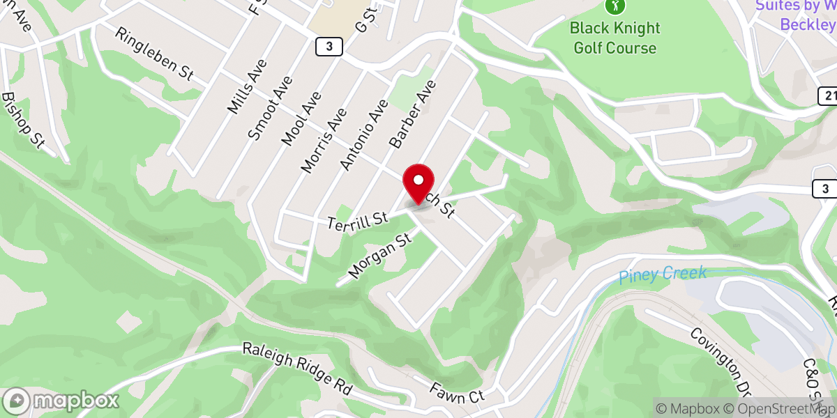 Map showing location of Friendly Chapel Church