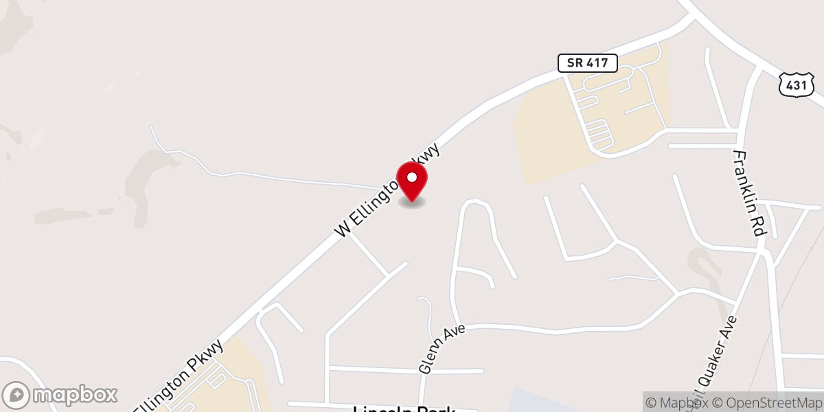 Map showing location of First Assembly of God
