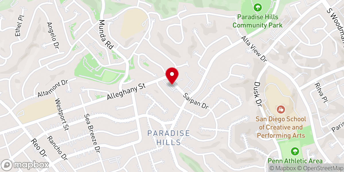 Map showing location of New Life Christian Covenant Church