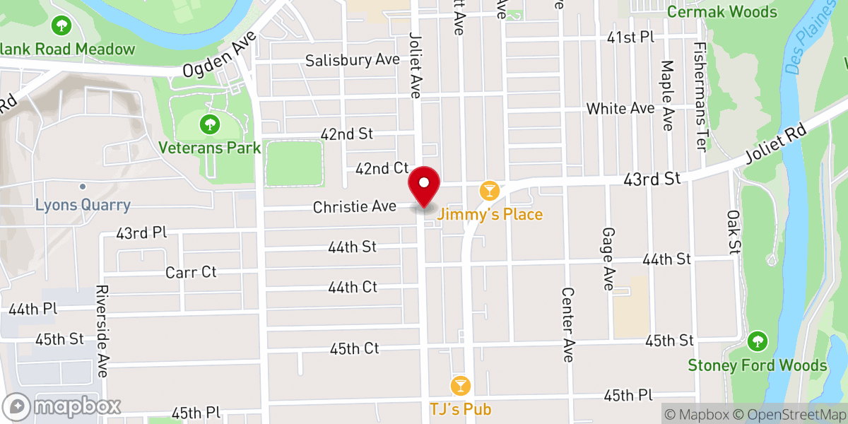 Map showing location of Serbian Orthodox Church St. Nikola