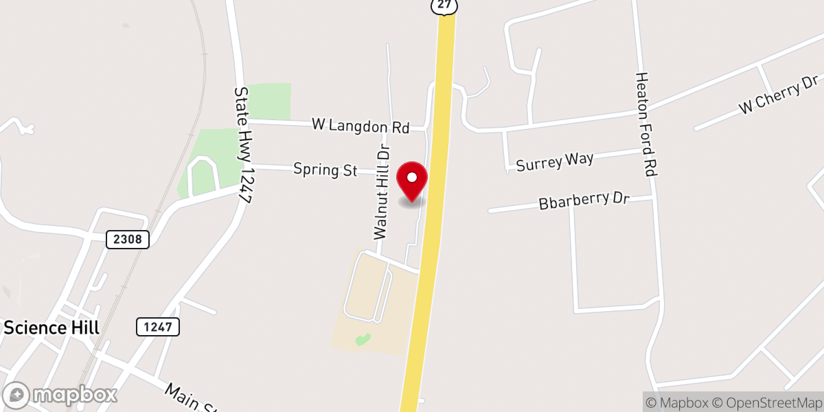 Map showing location of First Baptist Church