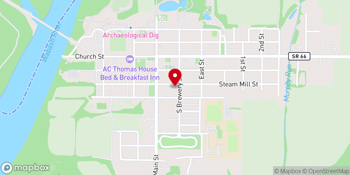 Map showing location of Church of the Nazarene Fellowship Hall