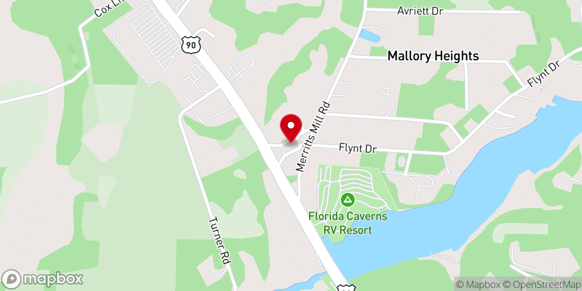 Map showing location of Evangel Church