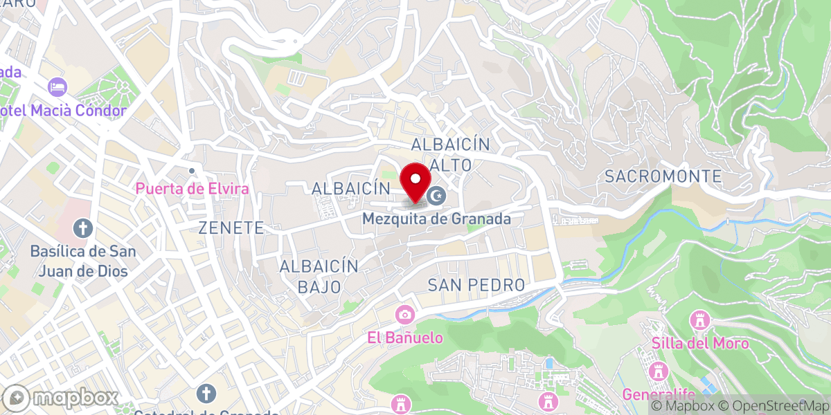 Map showing location of Mirador de San Nicolás