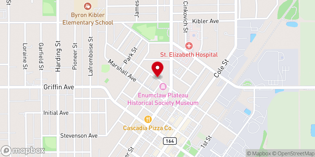 Map showing location of Trinity Lutheran Church