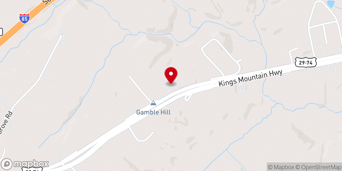 Map showing location of The Rock Church