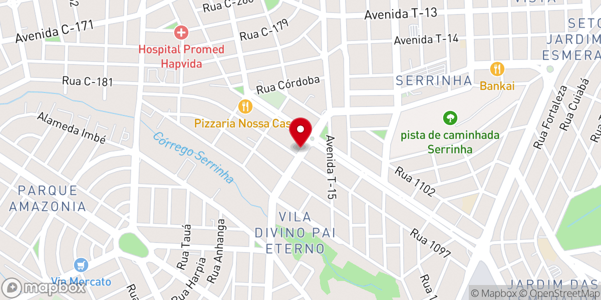 Map showing location of Igreja Pentecostal Cristo É Amor