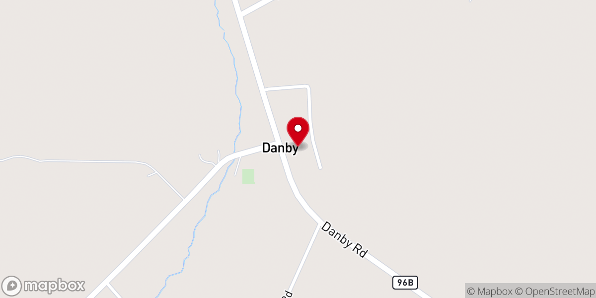 Map showing location of Danby Community Church