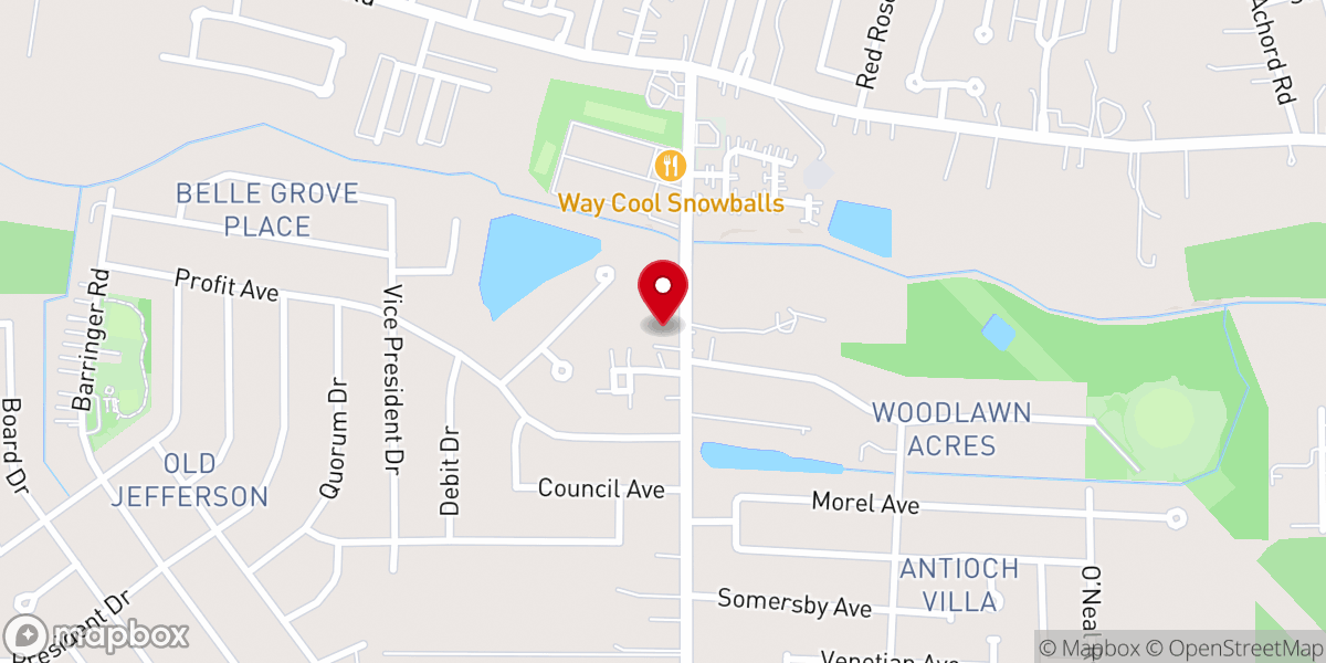 Map showing location of New Harmony Baptist Church