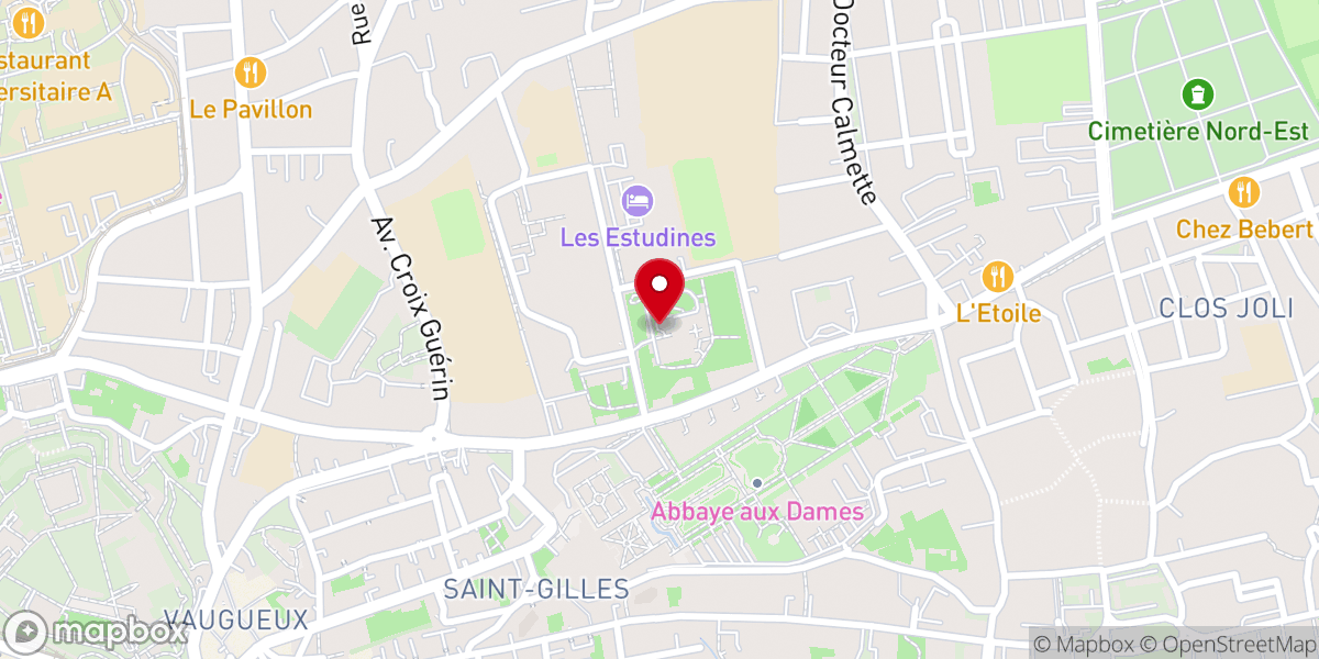 Map showing location of Communauté Carmélites