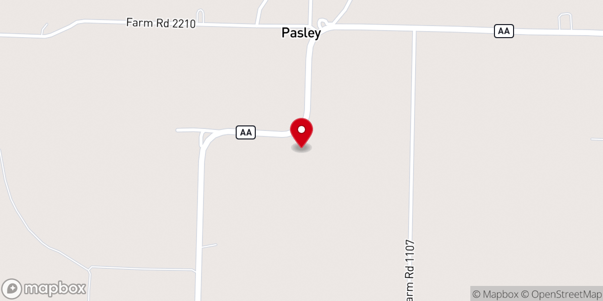 Map showing location of Corinth Baptist Church