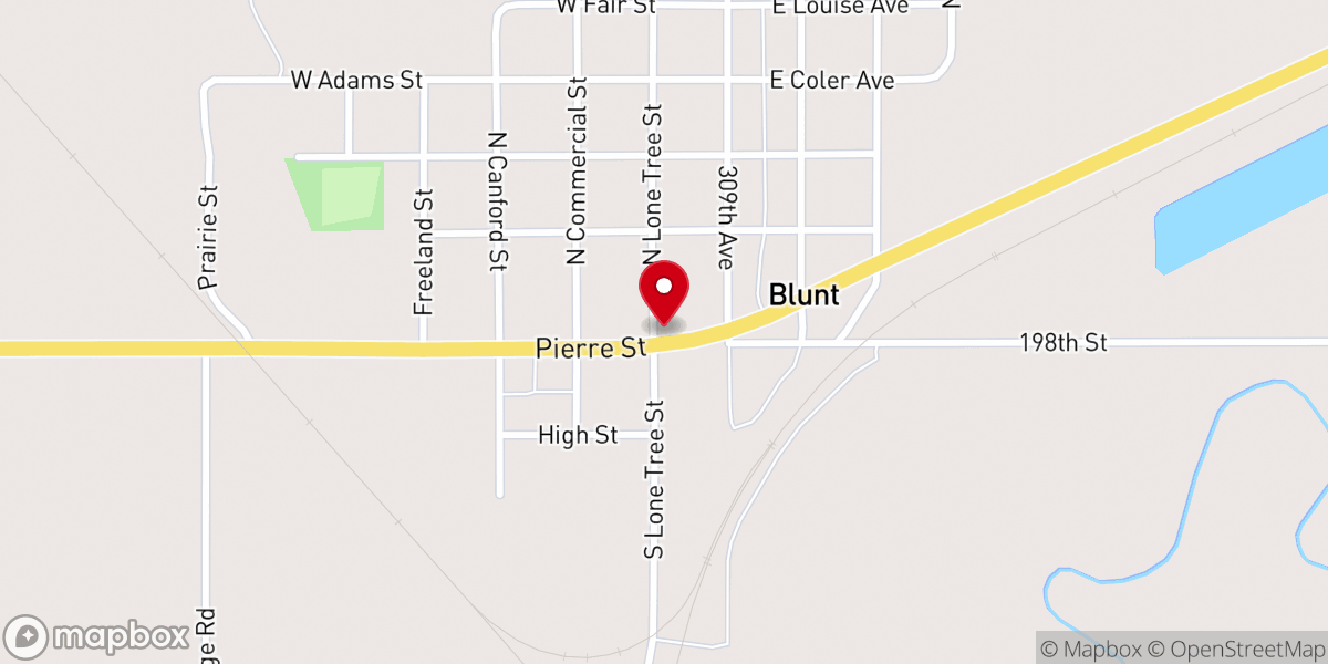 Map showing location of Calvary Baptist Church