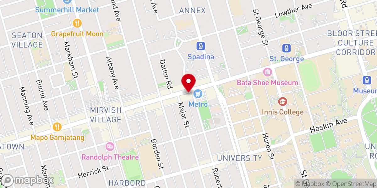 Map showing location of Trinity-St. Paul's United Church and Centre for Faith, Justice and the Arts