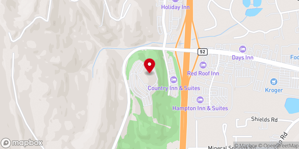 Map showing location of Dalton Convention Center