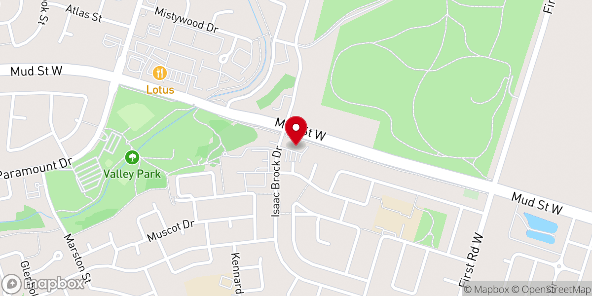 Map showing location of Hope Bible Church Hamilton