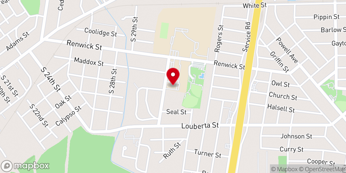 Map showing location of First Baptist Church