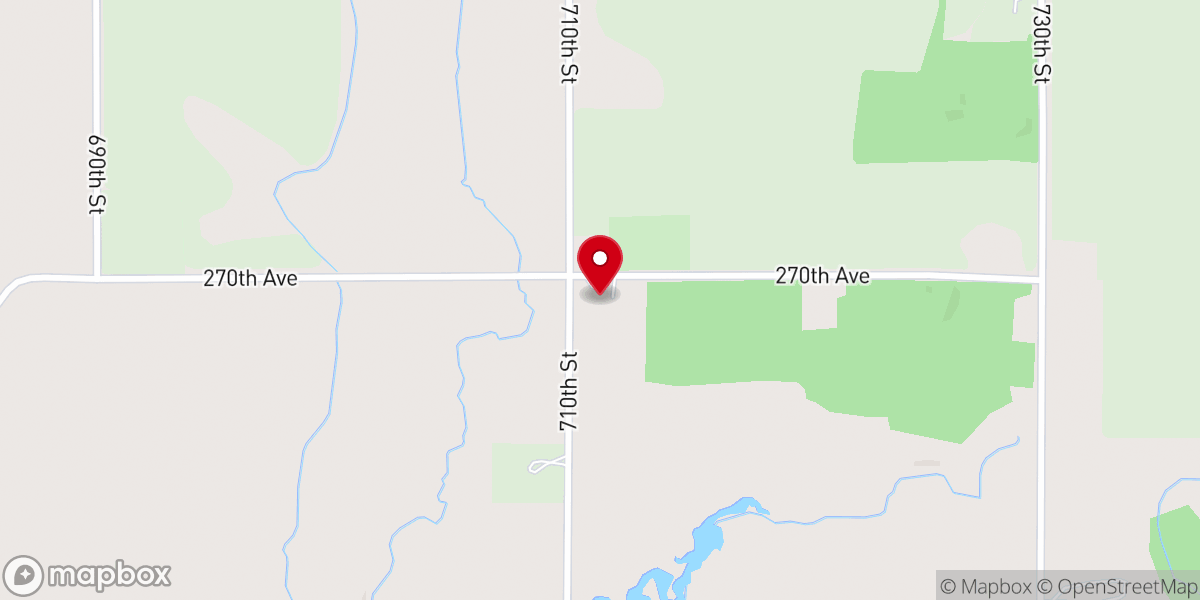 Map showing location of Forest Center Church-Nazarene