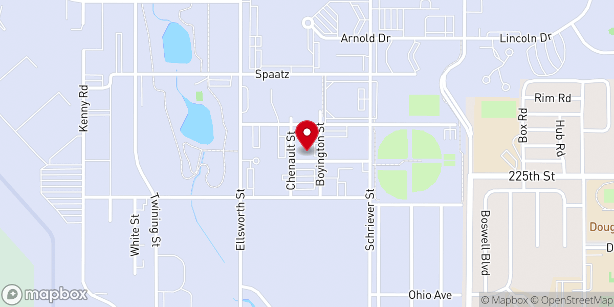 Map showing location of Black Hills Chapel