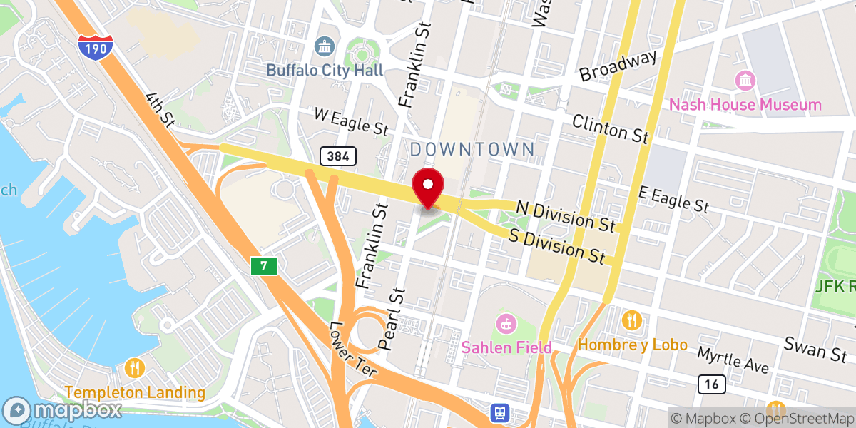 Map showing location of St. Paul's Episcopal Cathedral