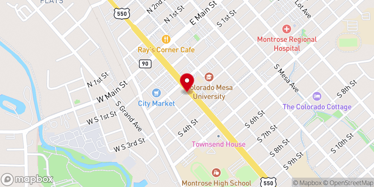 Map showing location of Cedar Creek Church