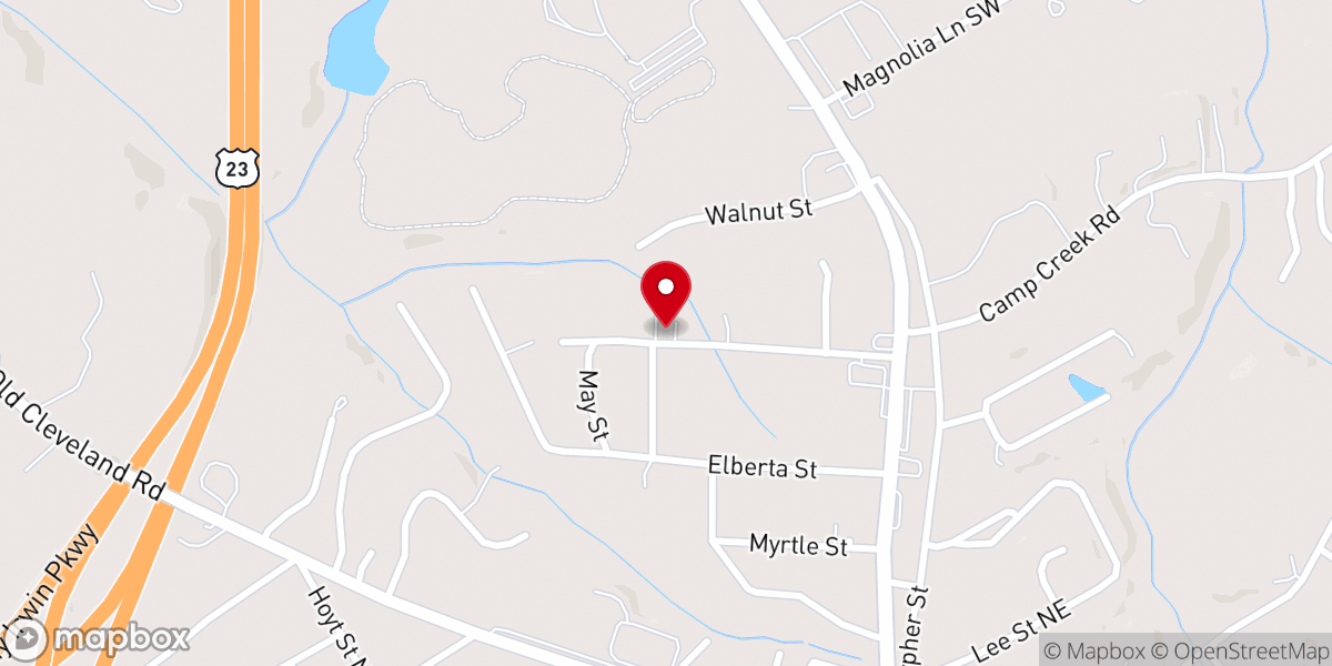 Map showing location of Iglesia Adventista del Séptimo Día Hispana de Cornelia / Cornelia Hispanic Seventh-Day Adventist Church