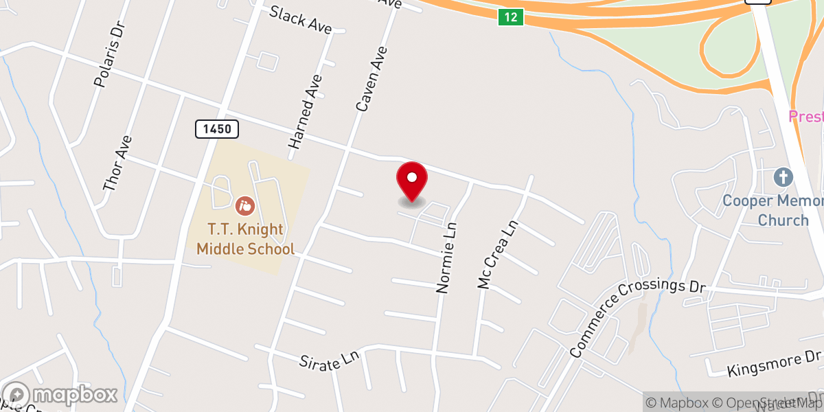 Map showing location of St Luke Catholic Church