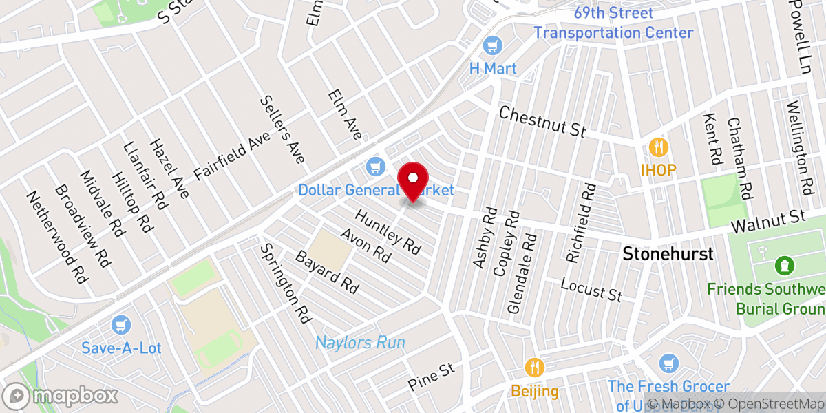 Map showing location of Christ Lutheran Church
