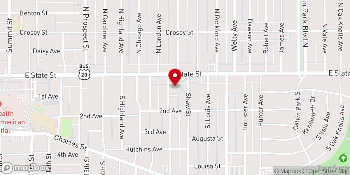 Map showing location of Bethesda Covenant Church
